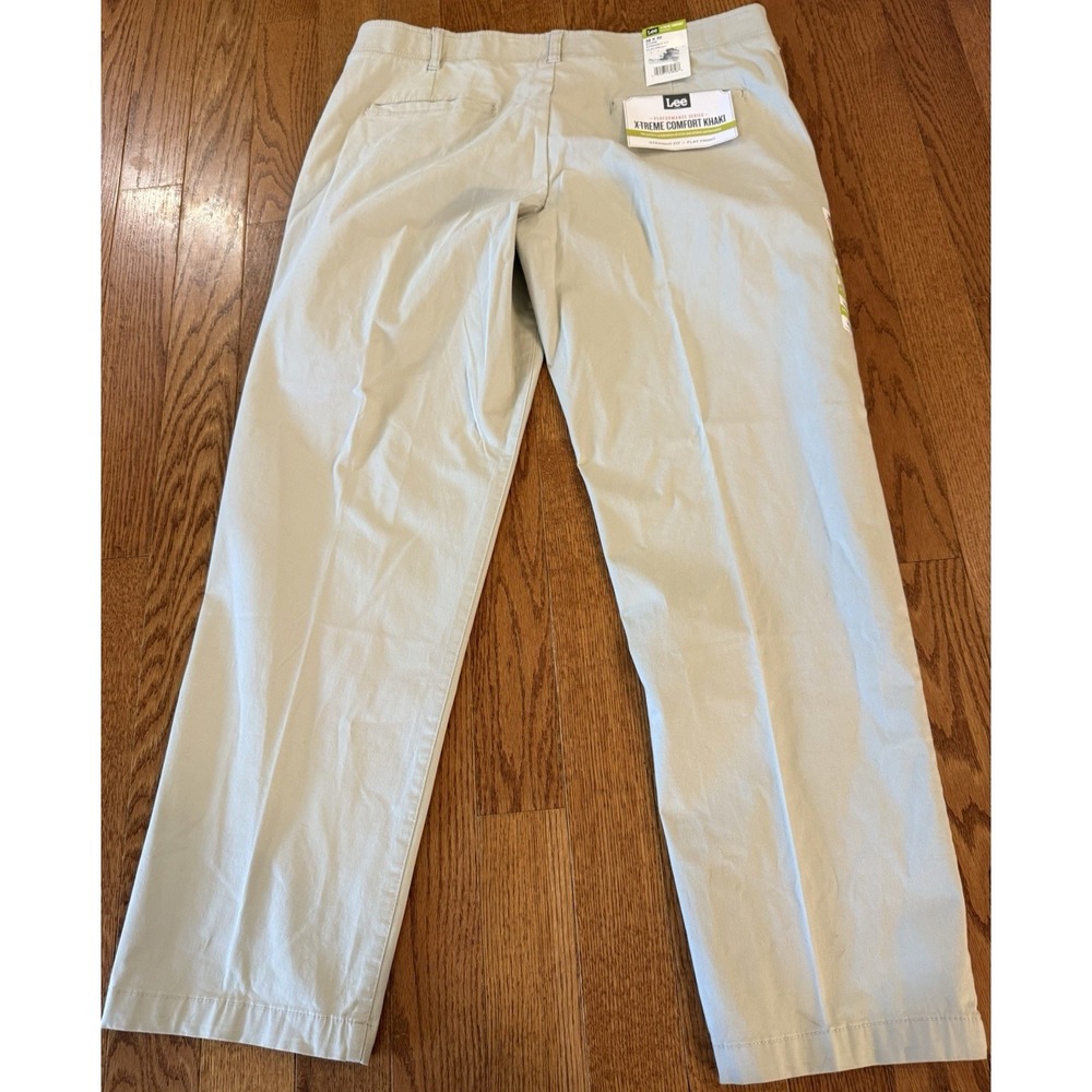 NEW Lee Performance Series Pants Mens 38x32 Tan Xtreme Comfort Khaki Straight